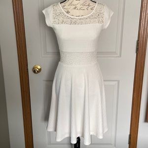 Studio Y White Dress with Mesh